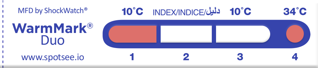 WarmMark Duo — Two temperature thresholds on one indicator