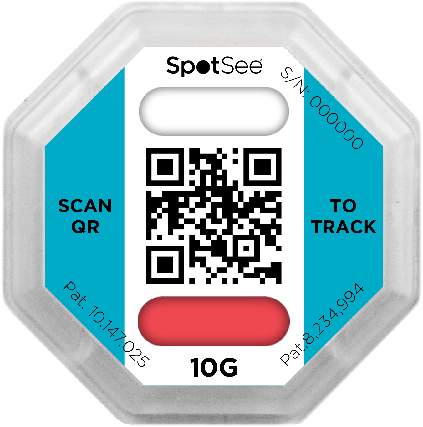 ShockWatch 2 QR — indikátor po nárazu (červené okénko)