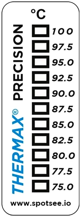 11-bodový teplotný indikátor Thermax PRECISION, rozsah 75–100 °C