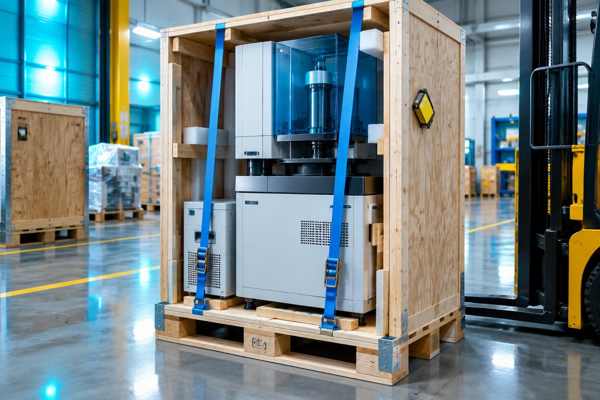 Tilt indicator on laboratory equipment transported upright